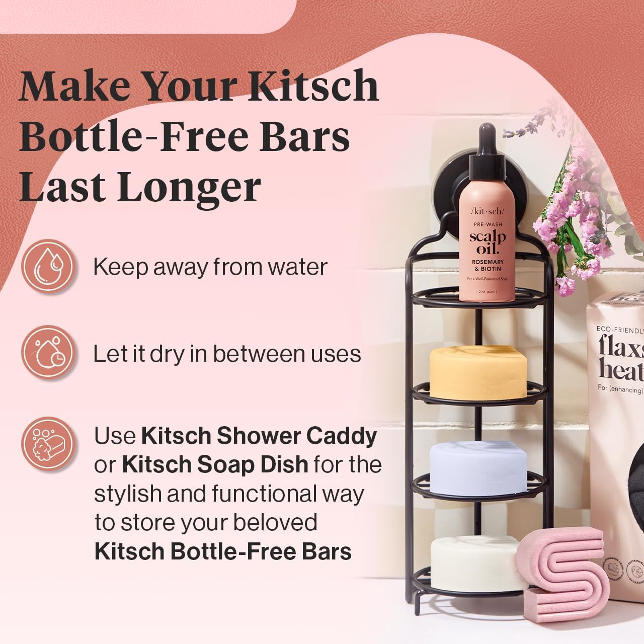 Kitsch made-in-USA logo on the product line for trusted quality.