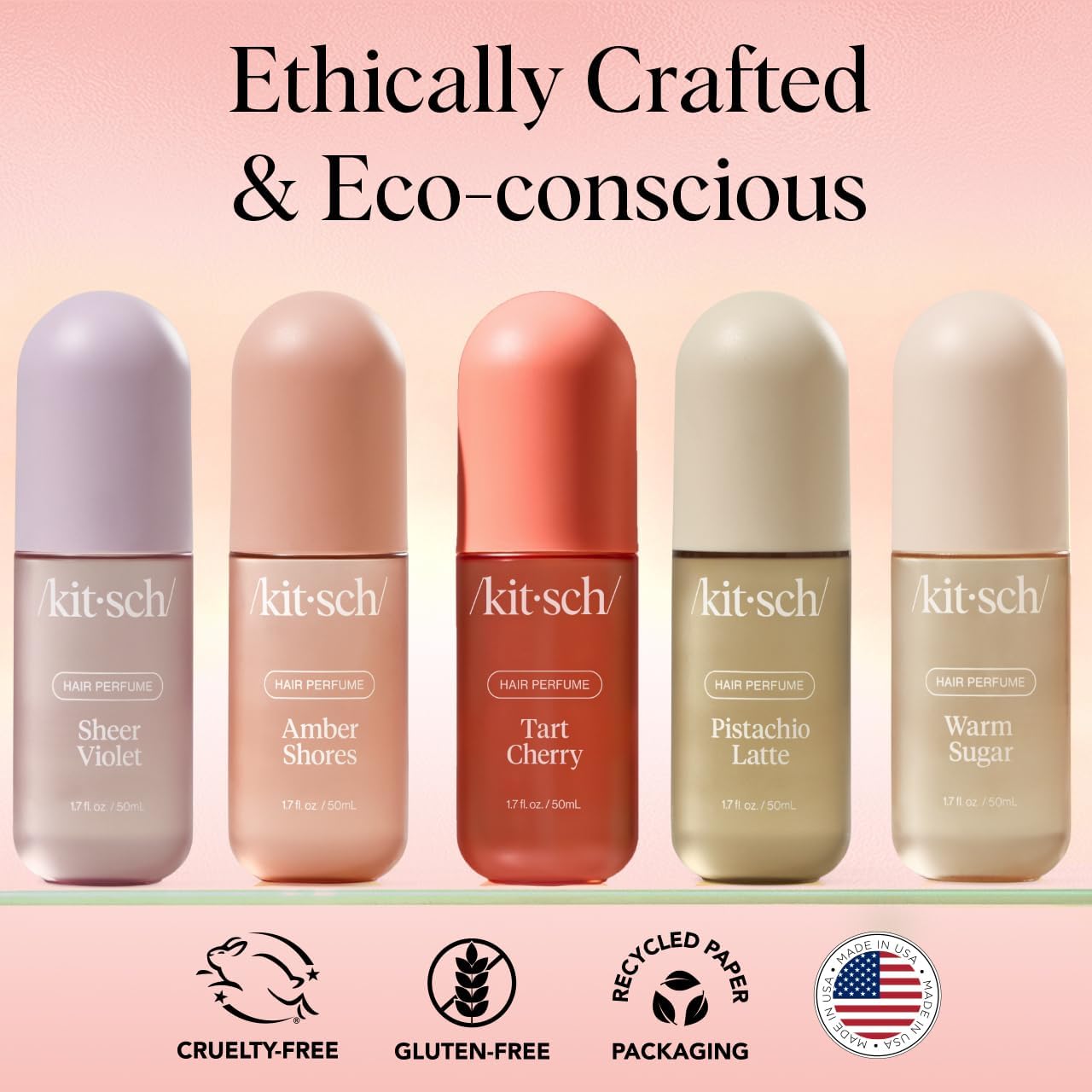 Kitsch Tart Cherry travel-50ml image showcases compact bottle for on-the-go freshness