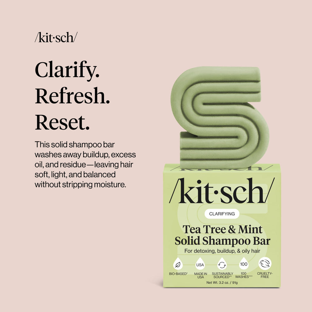 Kitsch shampoo bar on bathroom shelf hints at everyday use