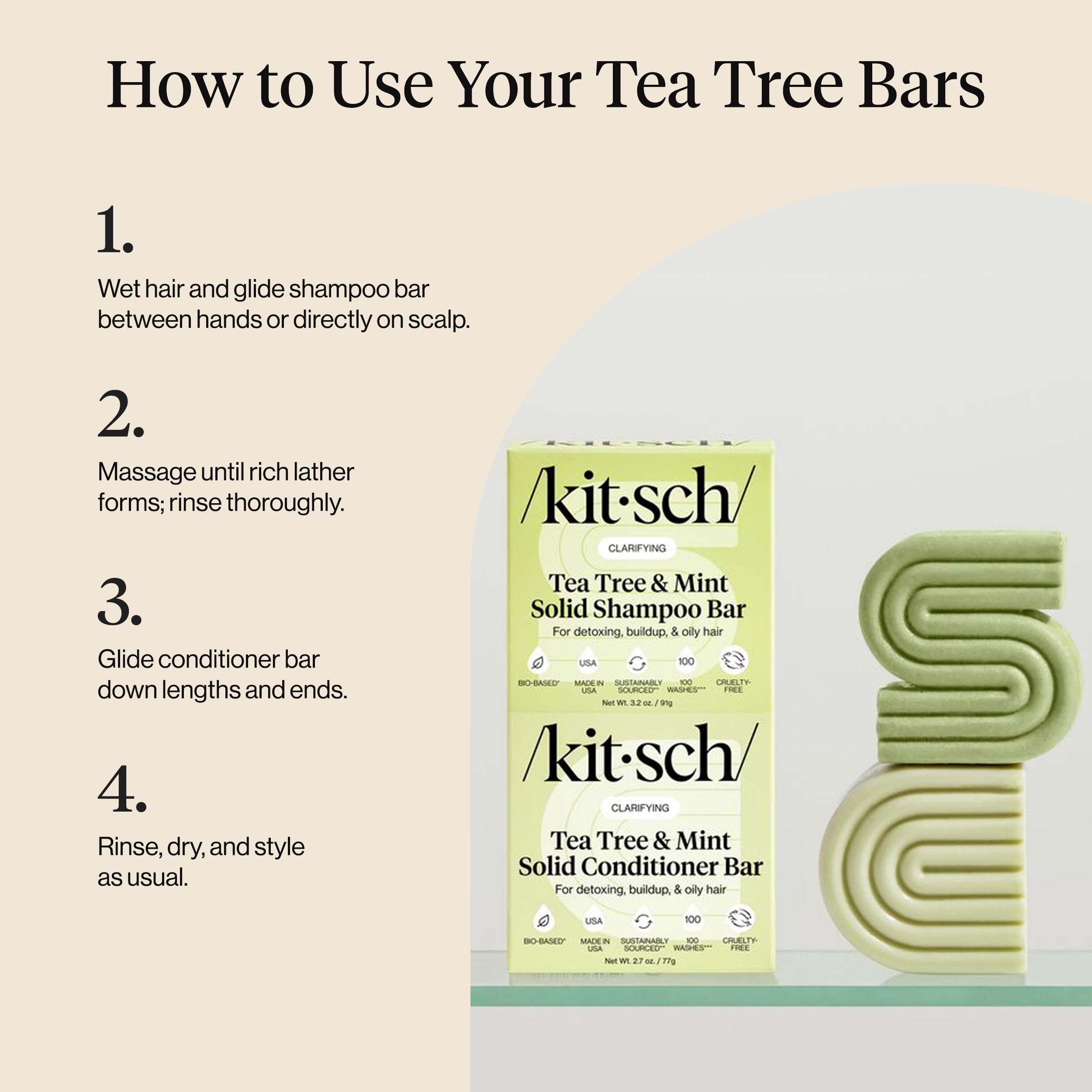 Kitsch Tea Tree Set shown as travel-ready duo for on-the-go hair care.