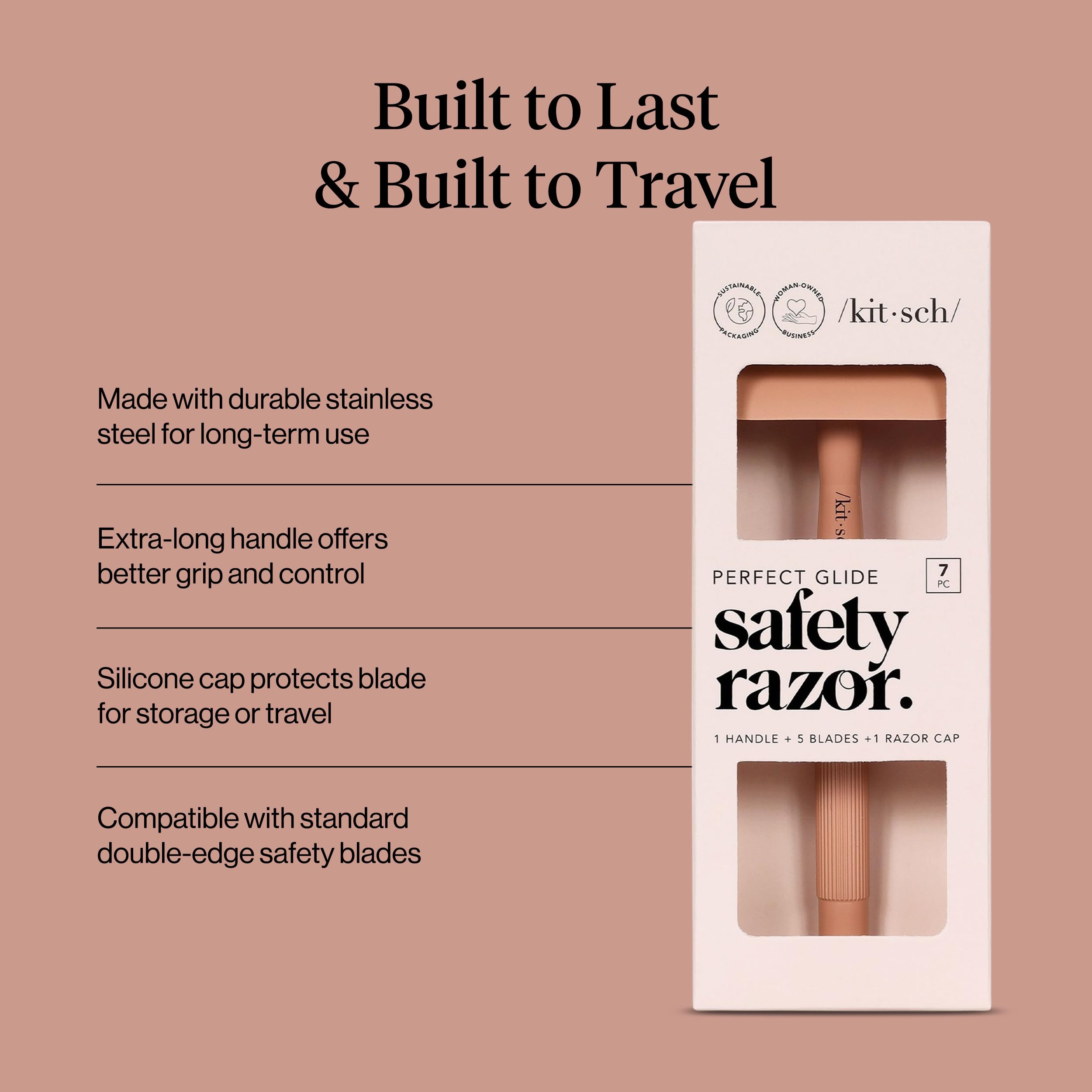 Kitsch Terracotta color-razor adds warm, stylish aesthetic to shaving routine