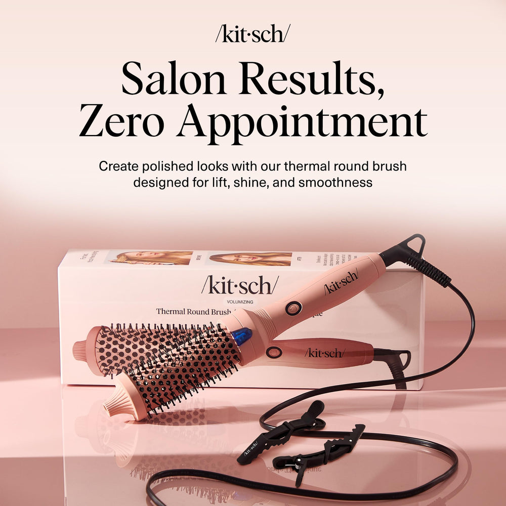 Kitsch Thermal Brush front view showing lightweight handle for comfortable styling.