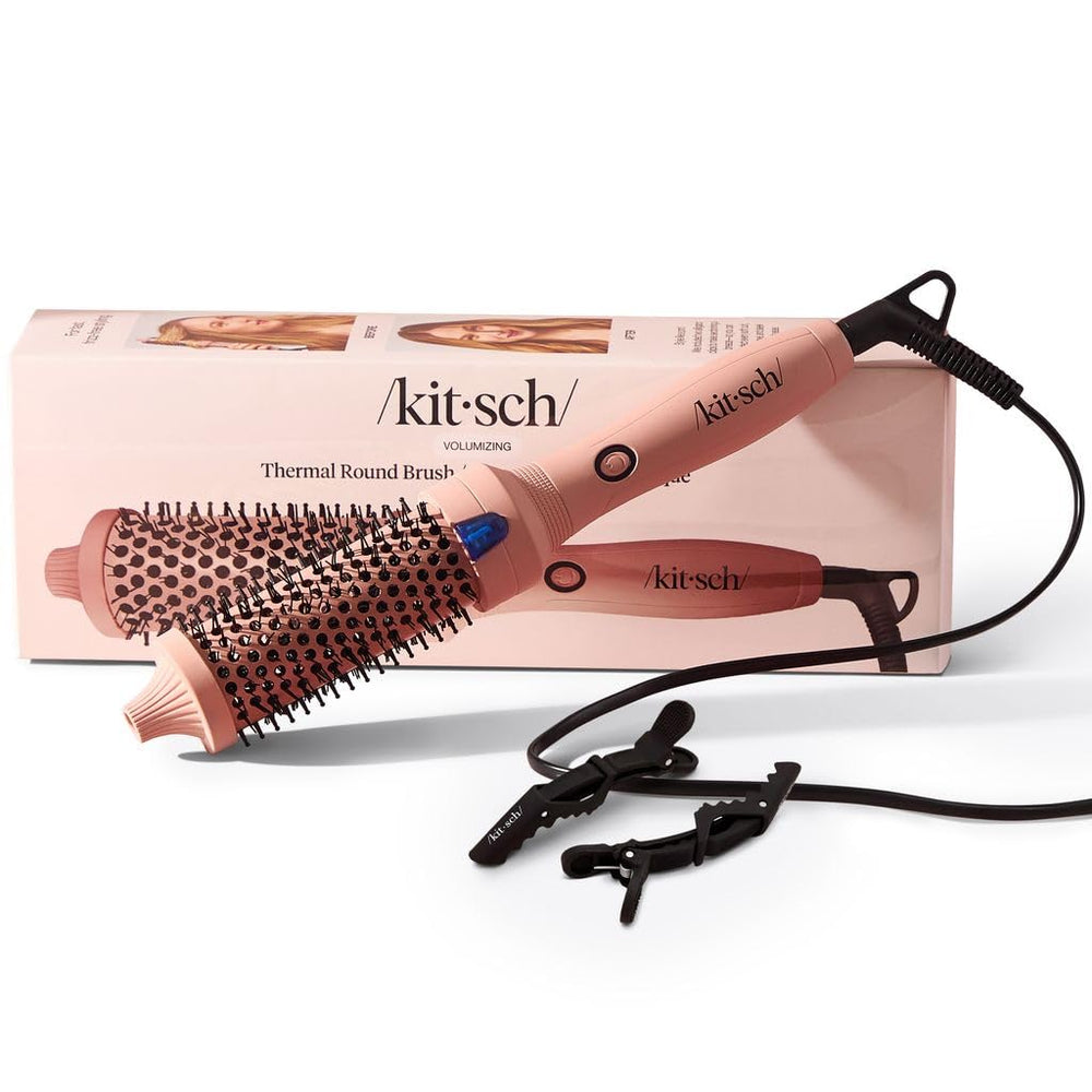 Kitsch Thermal Brush round 38mm ceramic barrel for salon-volume with frizz control.