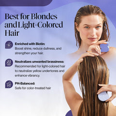Kitsch conditioner bar application demonstrates even conditioning for color-treated hair.