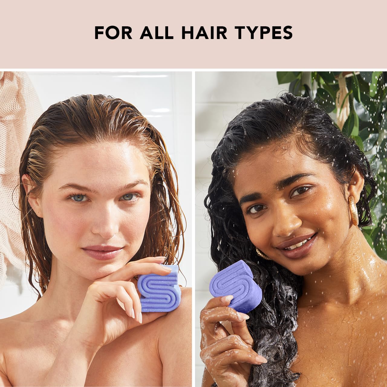Brass-neutralization concept with Kitsch Toning Purple Shampoo Bar on hair.