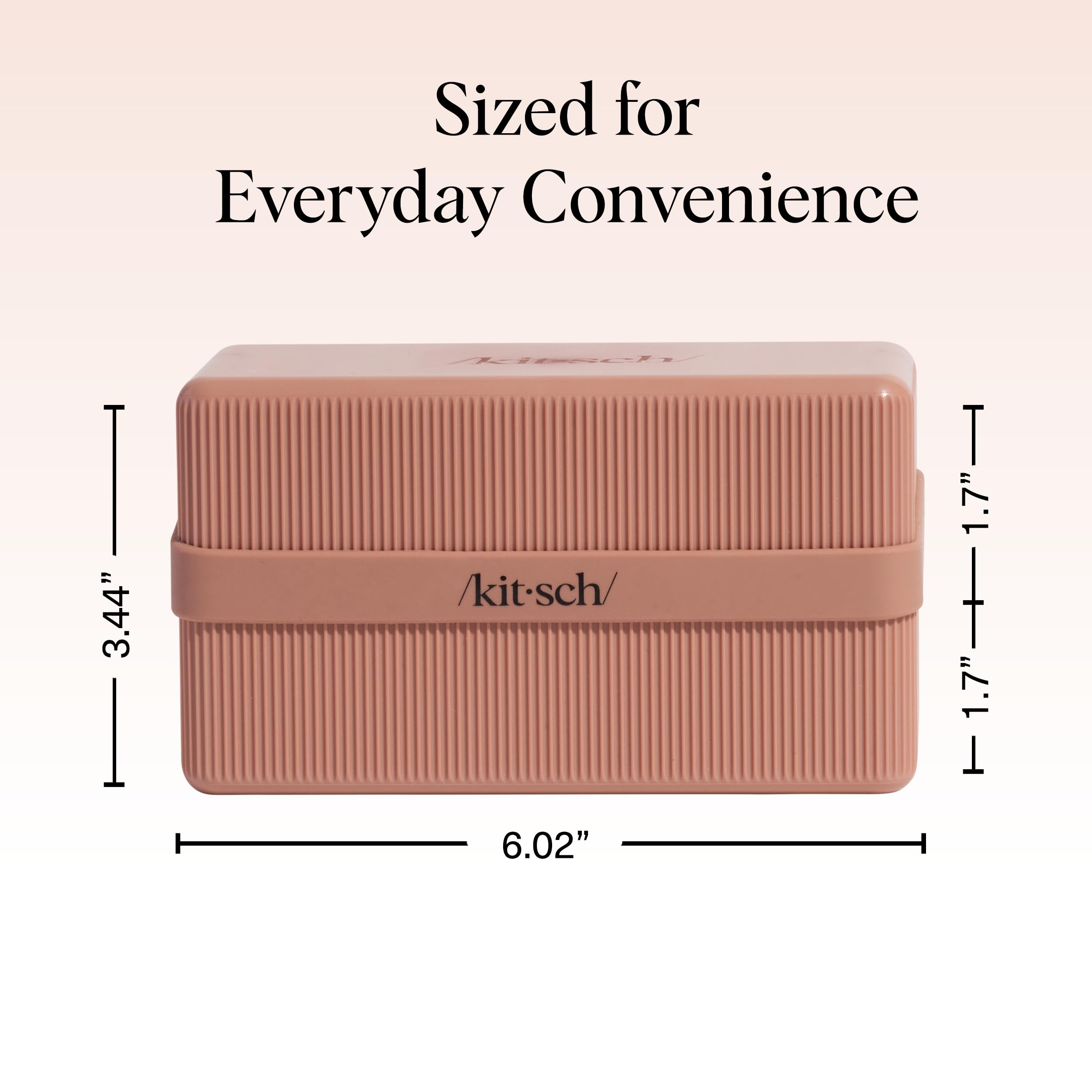 Kitsch travel soap case four-compartment design, max storage for bars and beauty essentials.