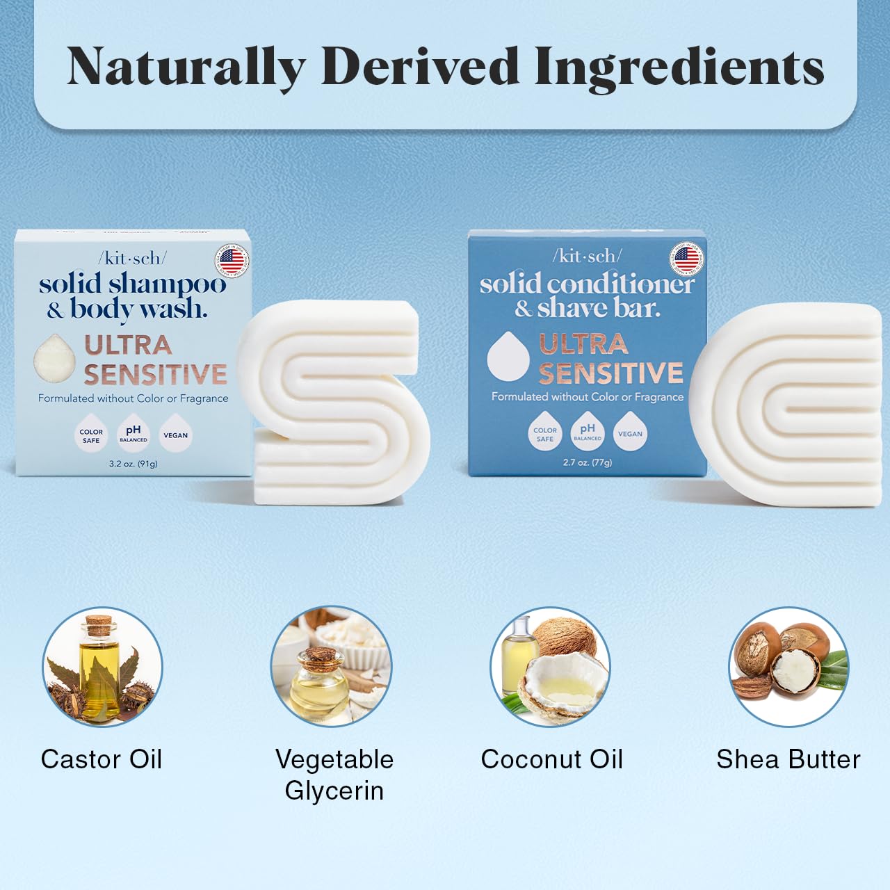 Kitsch ultra-sensitive shaving soap closeup dual use for shaving and cleansing