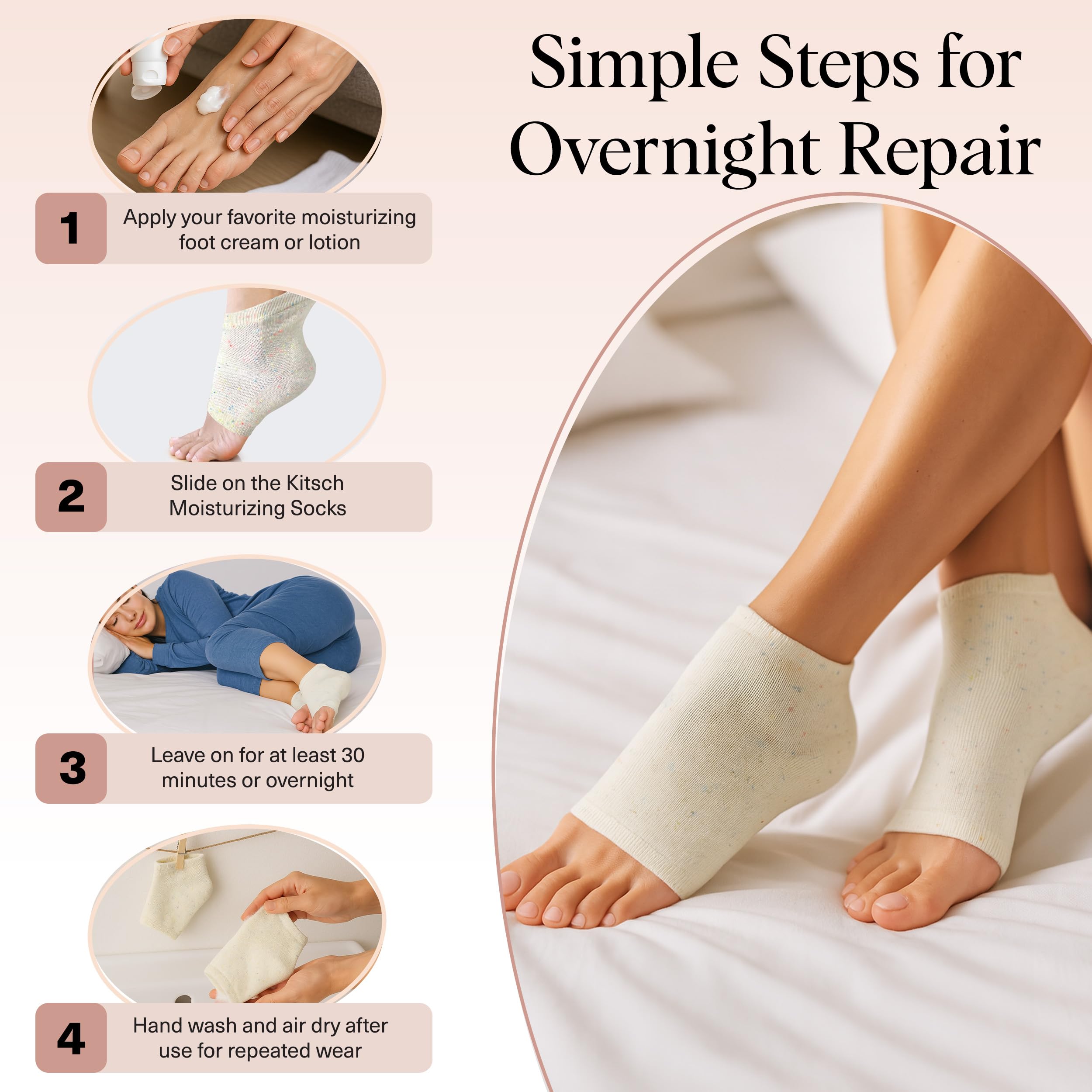Kitsch unscented spa socks ideal for gifting and self-care routines