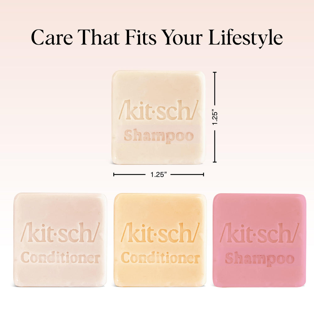 Kitsch vegan cruelty-free shampoo bars offer ethical cleansing for all hair types.