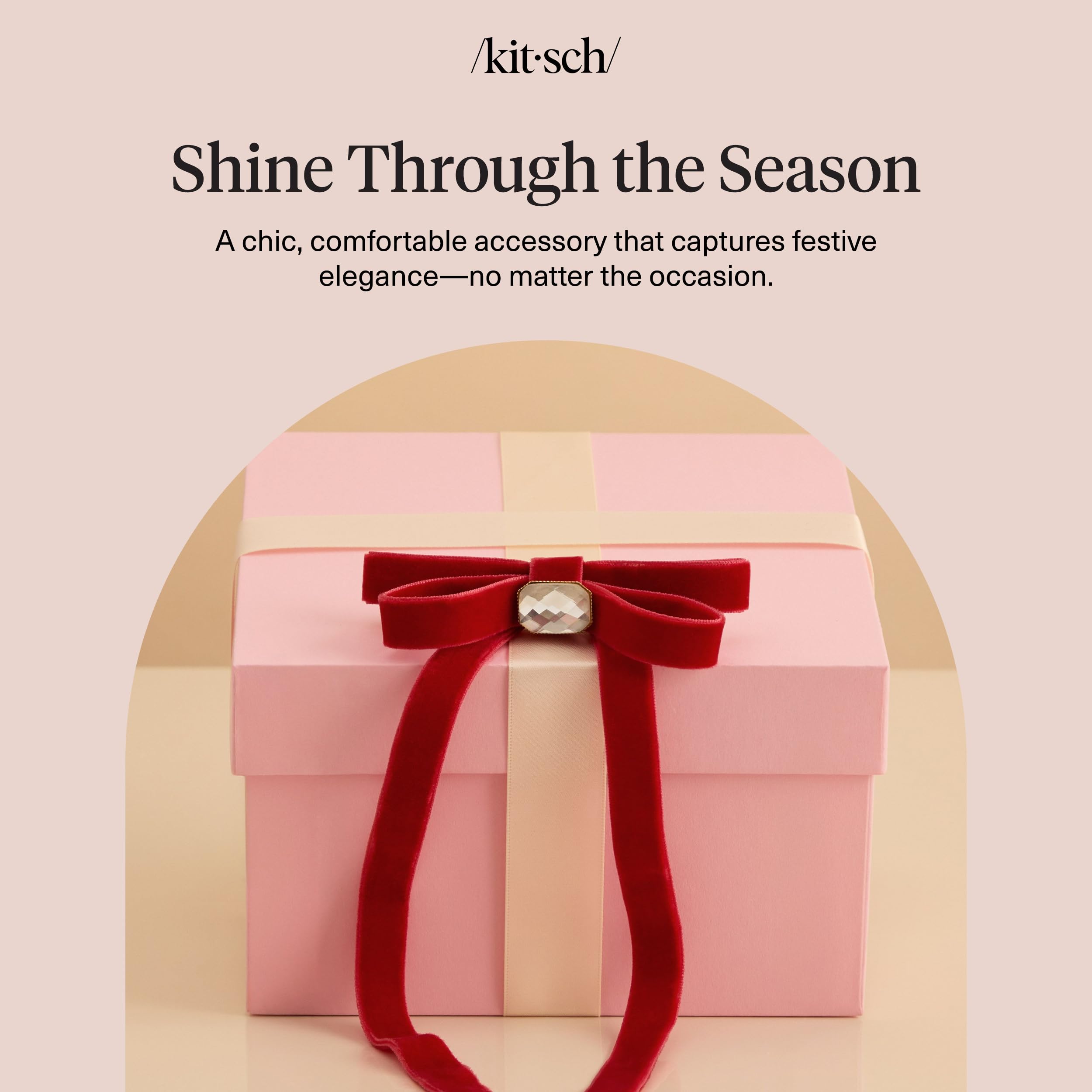 Kitsch velvet bow clip stocking stuffer display.