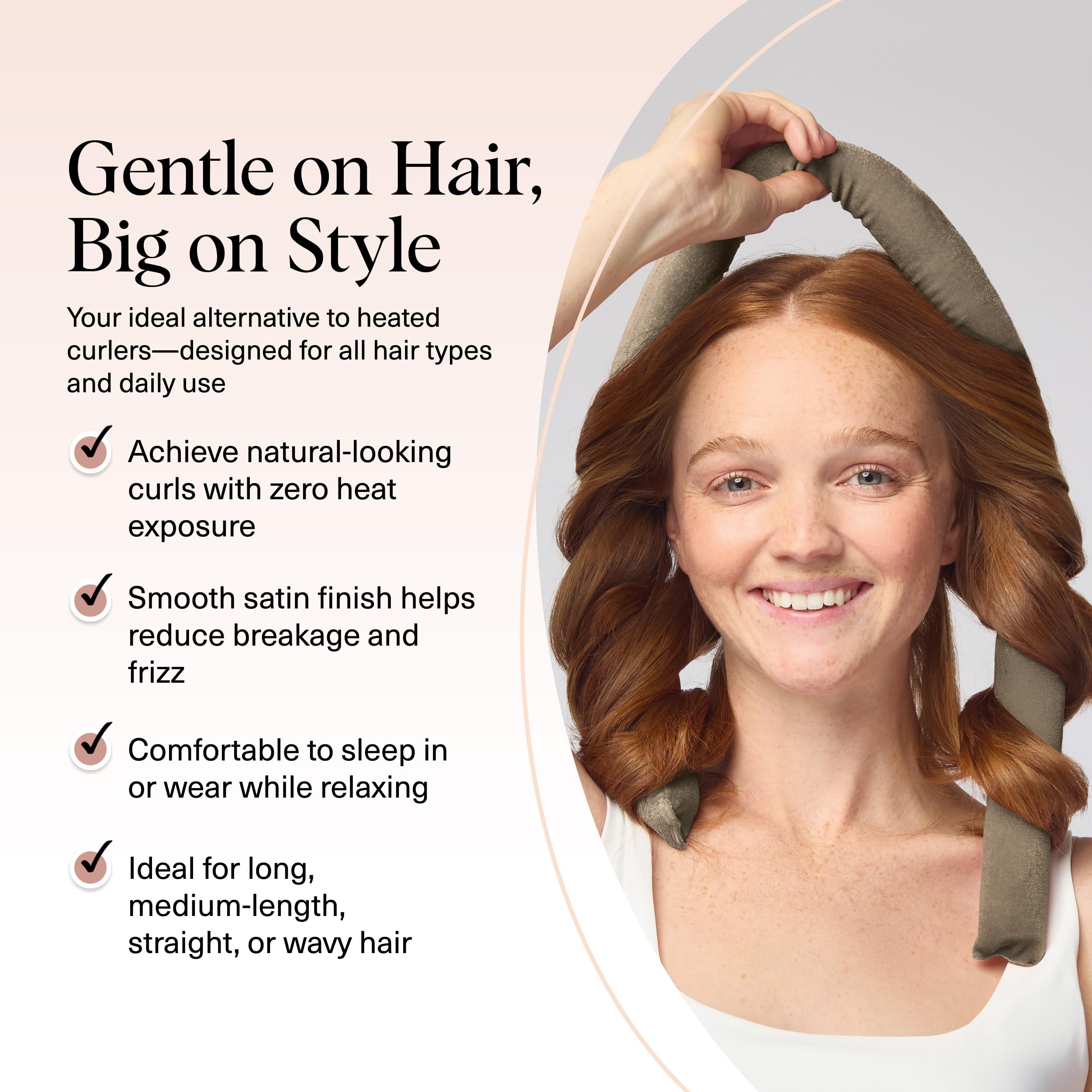 Kitsch Velvet XL sleep-in curlers offer comfortable wear with no dents overnight.