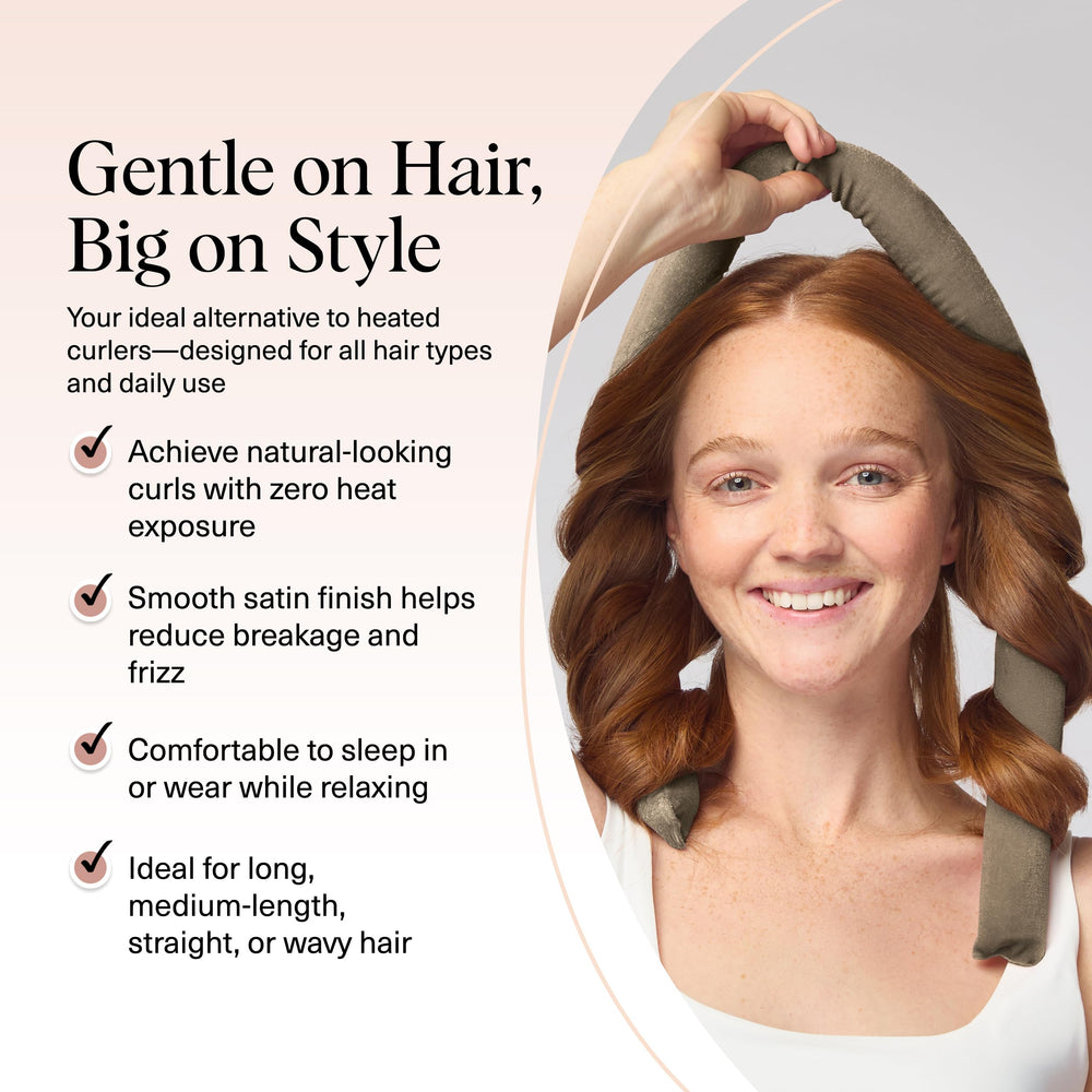 Kitsch Velvet XL sleep-in curlers offer comfortable wear with no dents overnight.