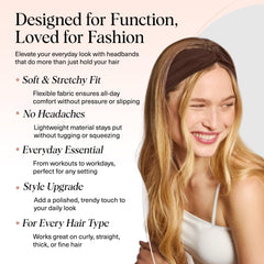 Kitsch Wide Headbands Rosewood stretched to fit all head sizes