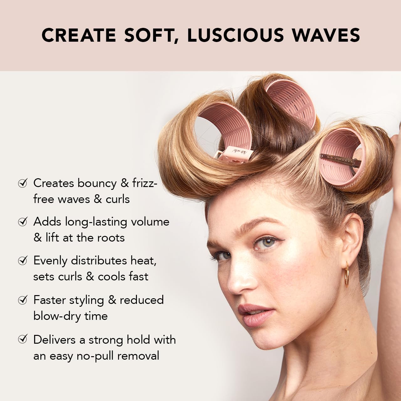 Kitsch XL Ceramic Thermal Rollers 2.5-inch roller for versatile curls.