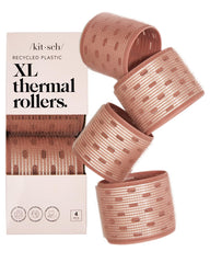 Kitsch XL Ceramic Thermal Rollers packaging shows the four-piece set for travel.
