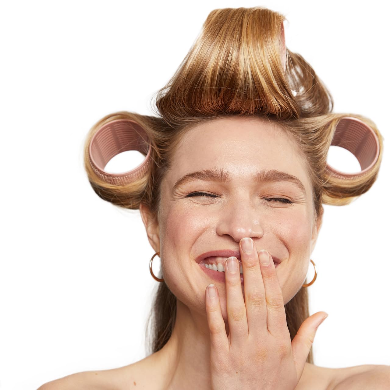 Kitsch XL Ceramic Thermal Rollers terracotta tone complements warm styling.
