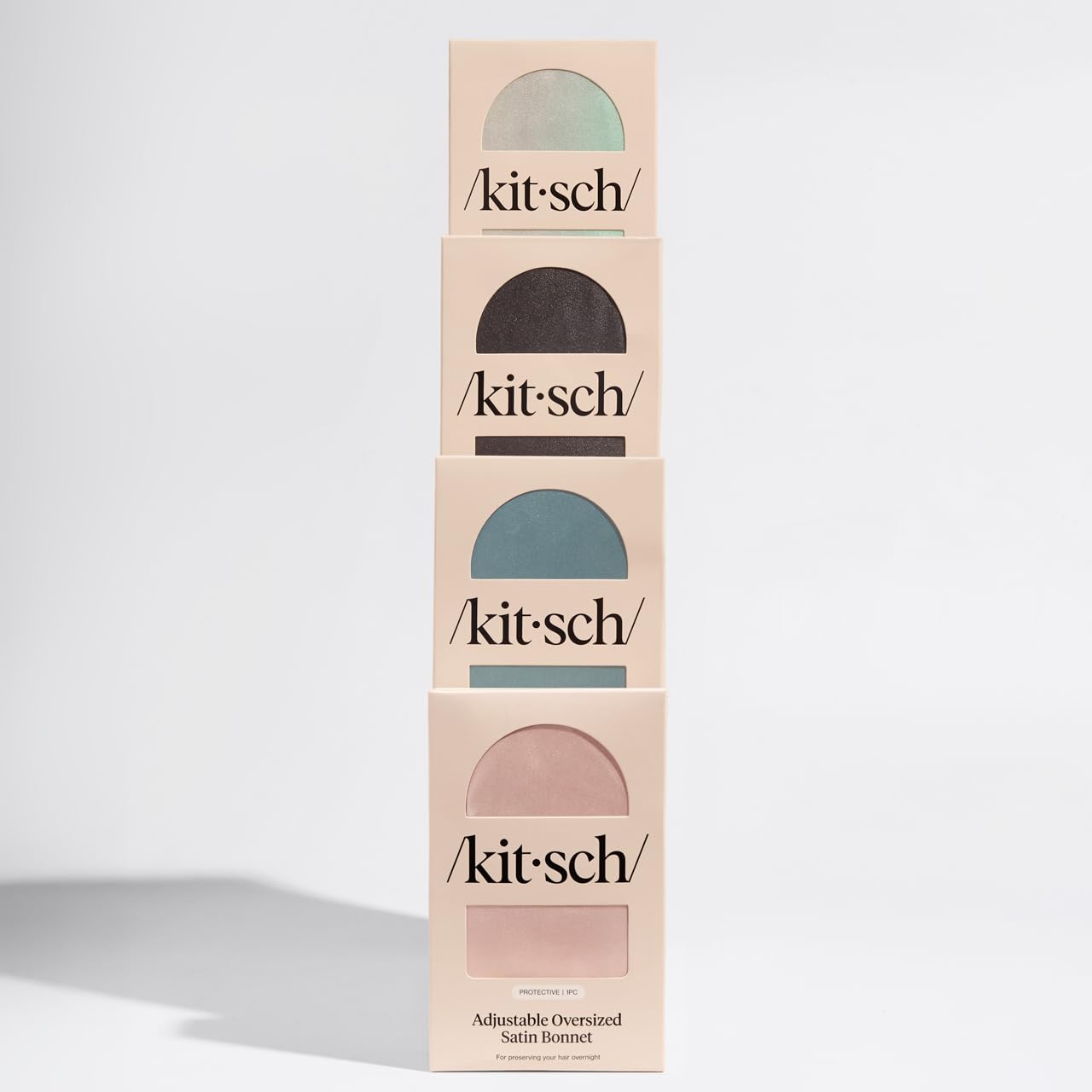 Kitsch XL satin bonnet makes a thoughtful gift ready for care-focused customers.