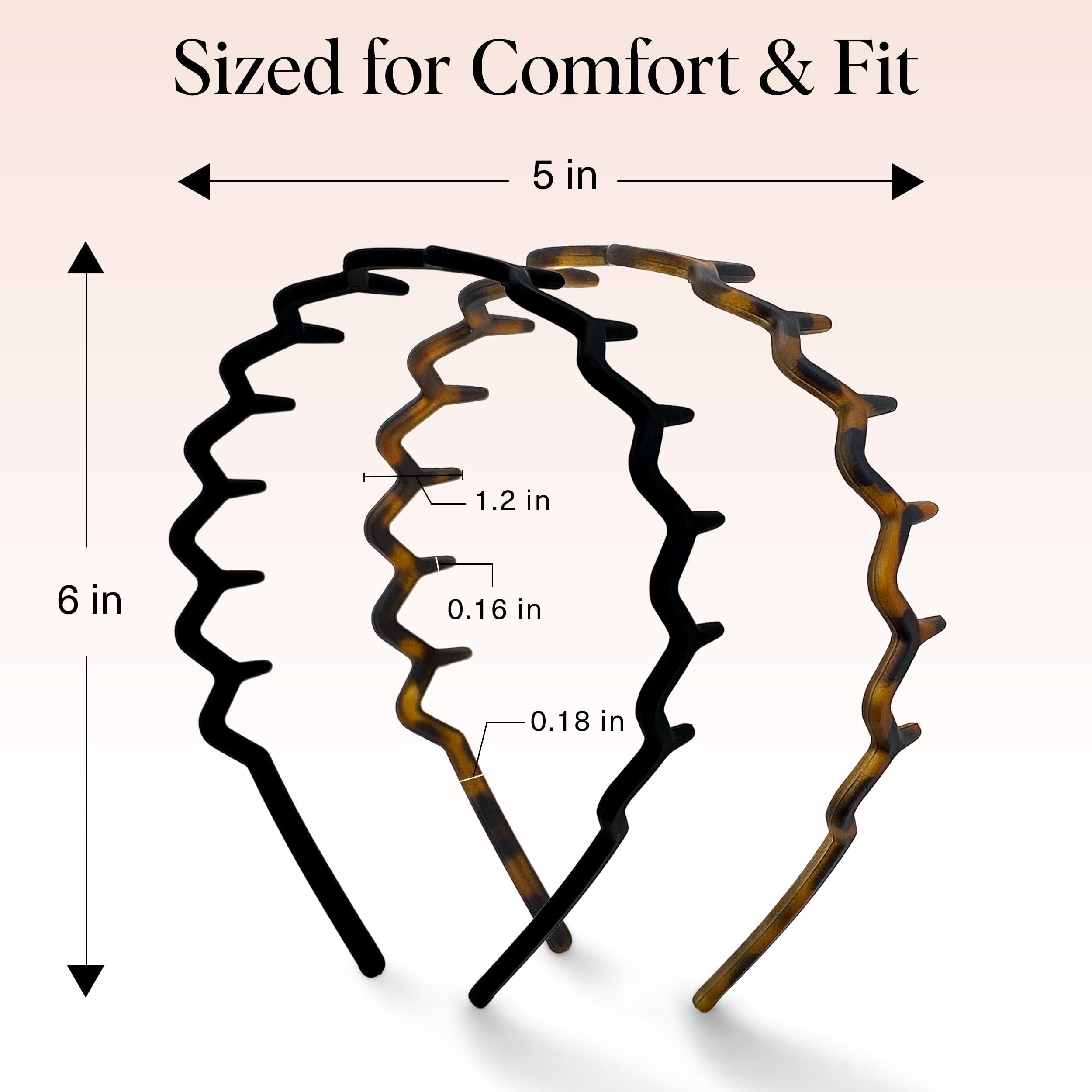 Kitsch Zig Zag headband close-up highlights lightweight comfort for all-day wear.