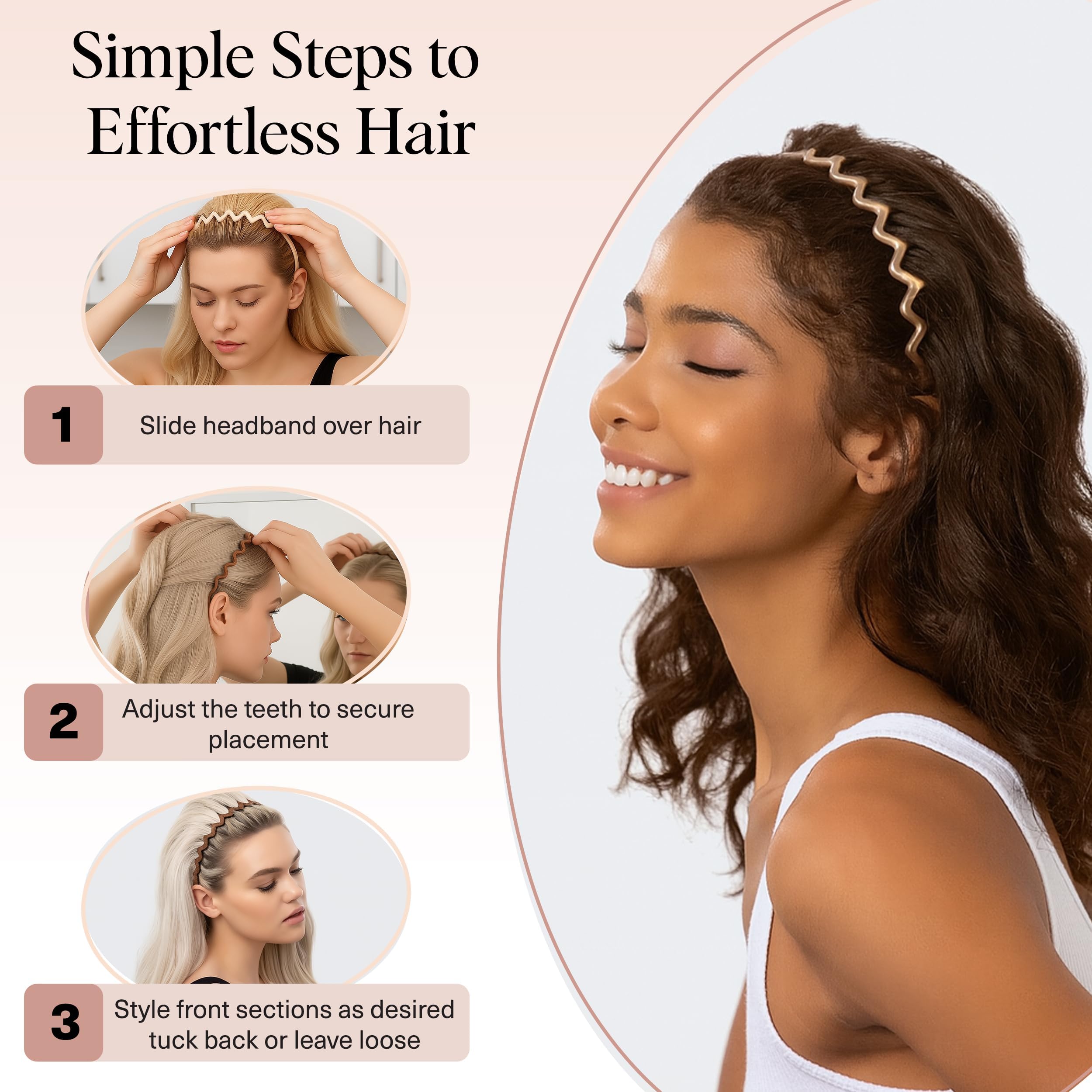 Kitsch Zig Zag headband comes as a gift-worthy two-pack for her.