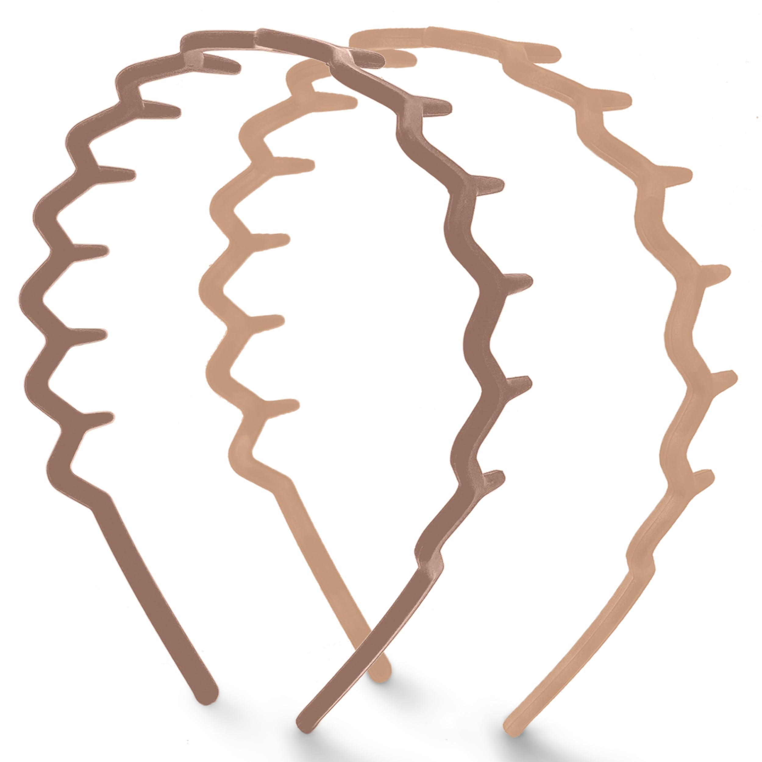 Kitsch Zig Zag headband with non-slip teeth offers secure grip for daily slicked-back styles.