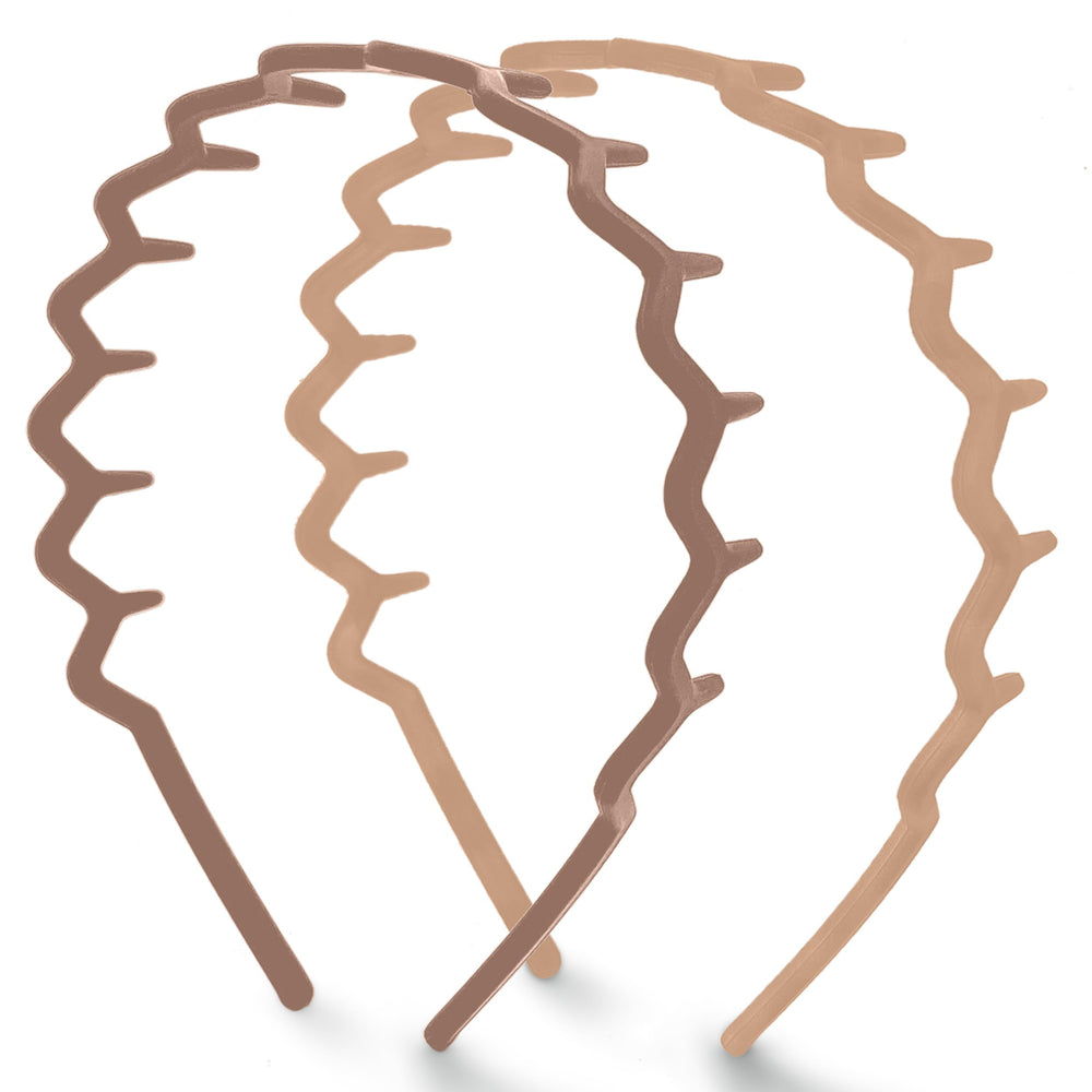 Kitsch Zig Zag headband with non-slip teeth offers secure grip for daily slicked-back styles.