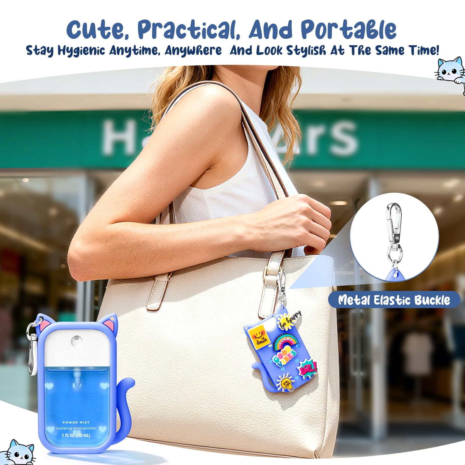 Kivzex cat silicone case charms detail emphasizing customizable Crocs-style charm holes.