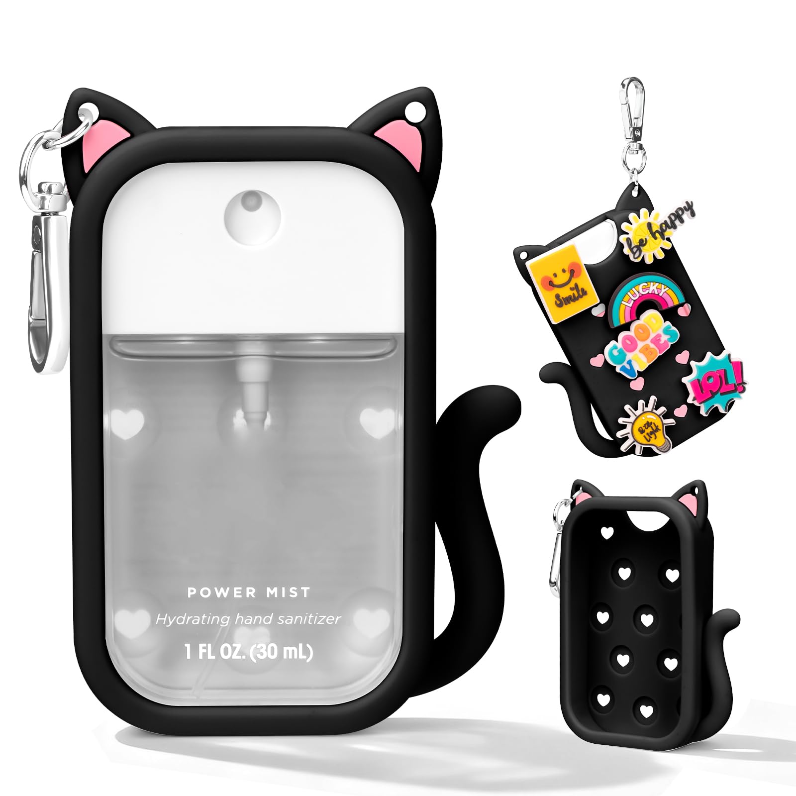 Kivzex cat silicone case for Touchland bottle offers secure, stylish on-the-go protection.