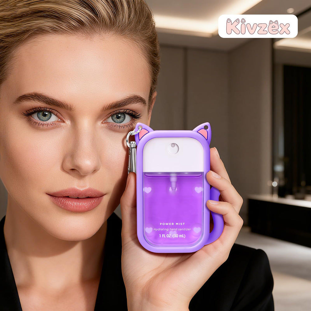 Kivzex cat silicone case side view highlights compact travel-ready design.