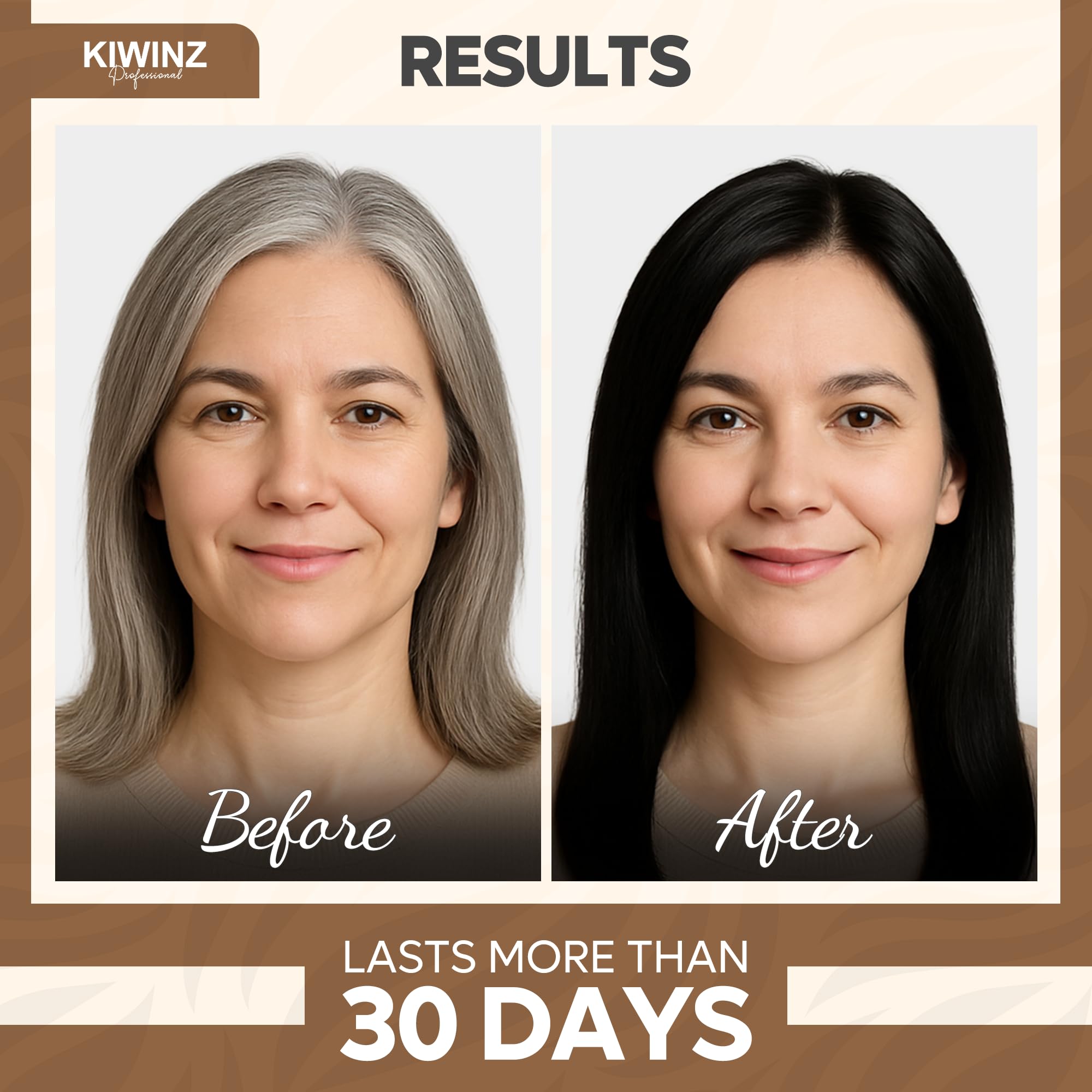 Kiwinz Professional Hair Color Shampoo lather demonstrates ammonia-free, gentle scalp care.