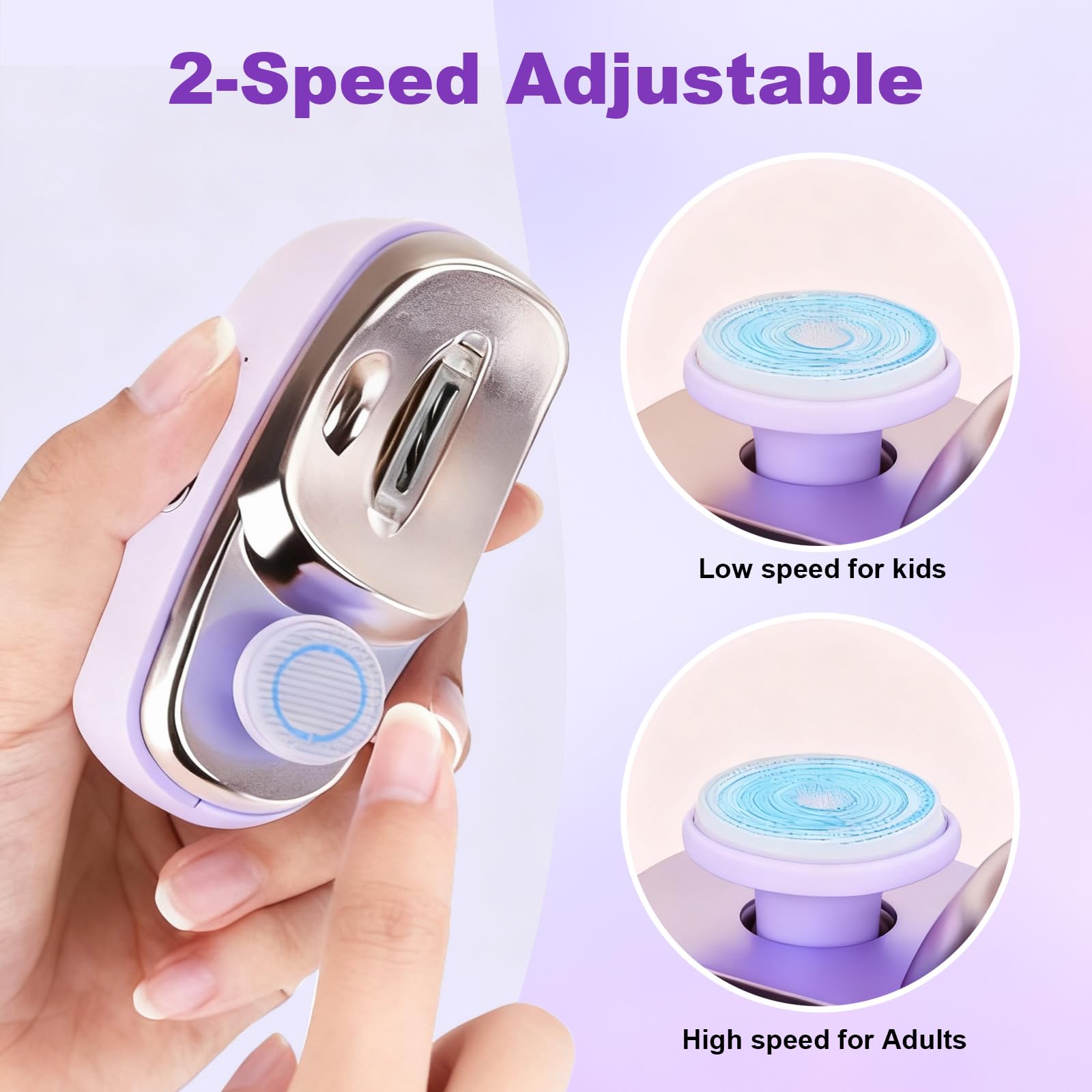 Kiwtreby electric nail clipper dust collection keeps cleanup tidy after nails