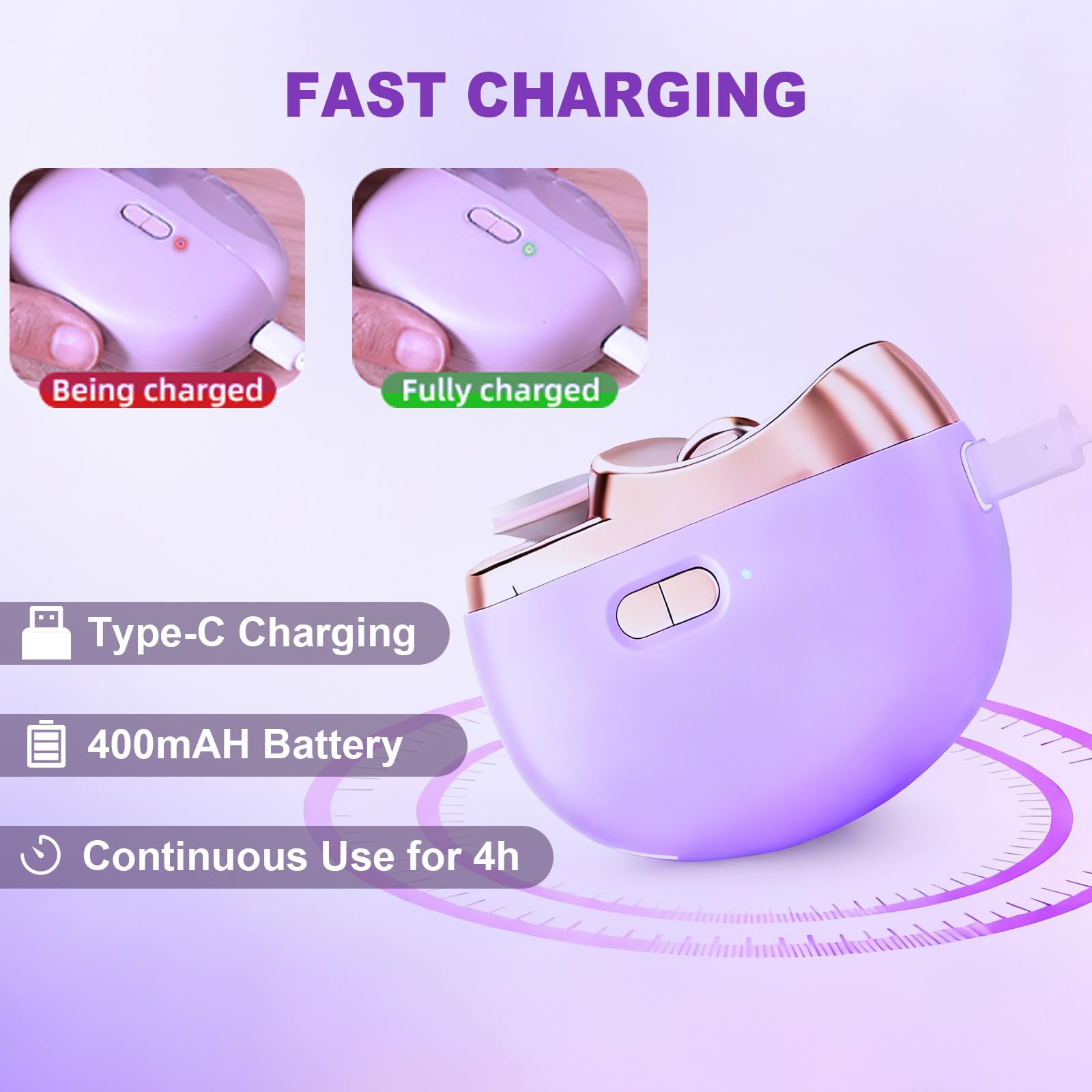 Kiwtreby electric nail clipper USB charging for reliable cordless use