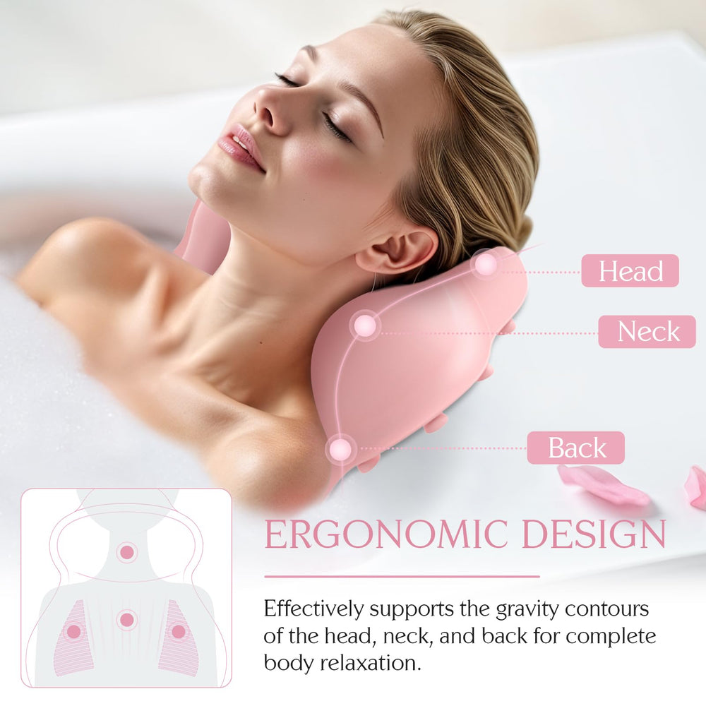 kixcvdm bath pillow head neck support reduces fatigue during long soaks