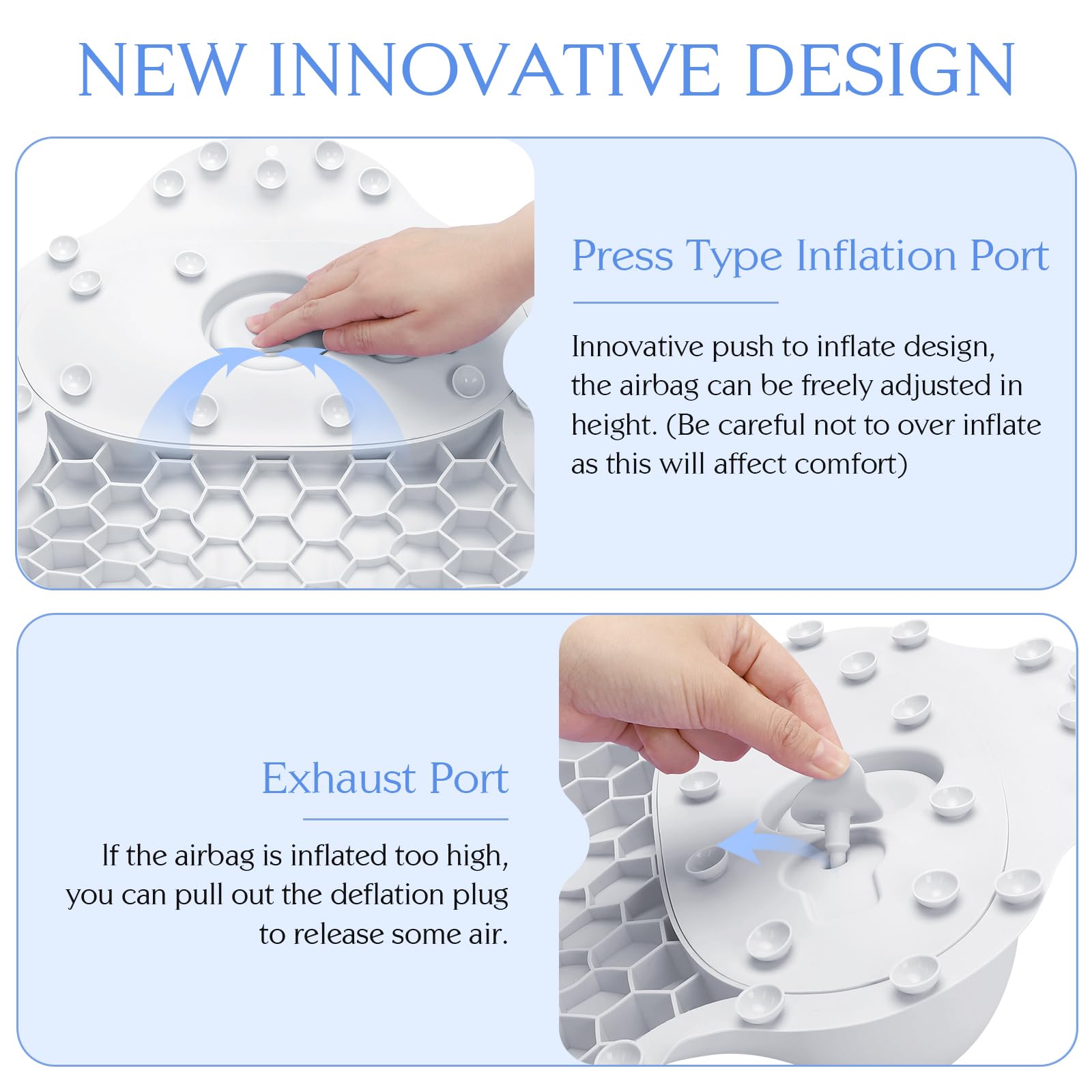 Kixcvdm bath pillow with deep non-slip suction cups for stability during baths.