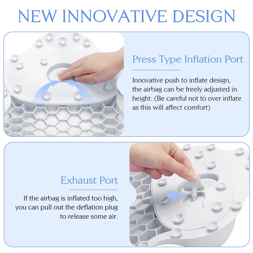 Kixcvdm bath pillow with deep non-slip suction cups for stability during baths.