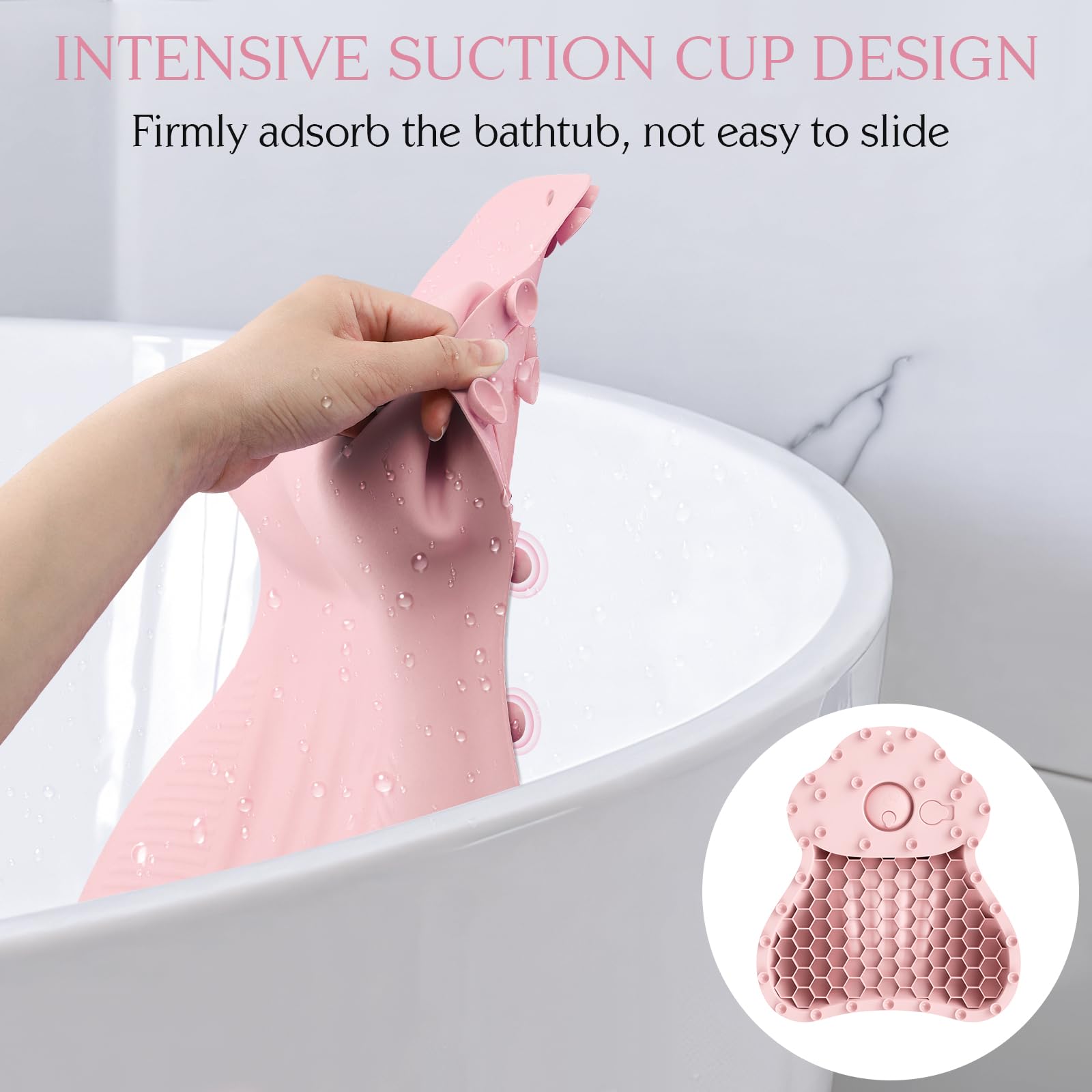 kixcvdm bath pillow pink finish complements bathroom decor and adds style