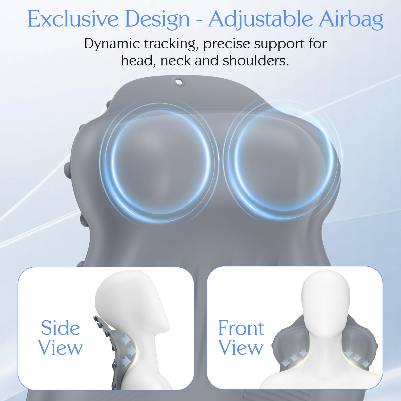Kixcvdm silicone bath pillow dynamic support uses 4D airbag for adaptable comfort.