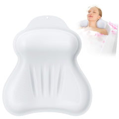 Kixcvdm silicone bath pillow front view supports head and neck for a relaxing soak.