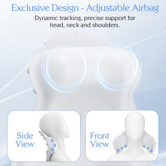 Kixcvdm bath pillow side view shows 4D inflatable airbag for customizable height.