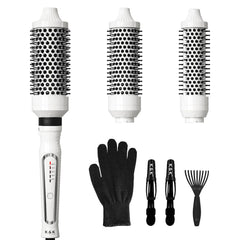 K&K 3 in 1 thermal brush close-up ceramic head for silky smoothing.