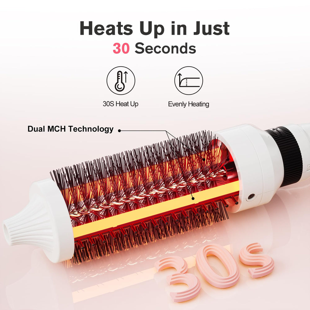K&K 360-degree rotating cord prevents tangles during styling.