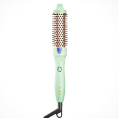 K&K Brush 30 barrel close-up showing smooth ceramic surface for even curl formation