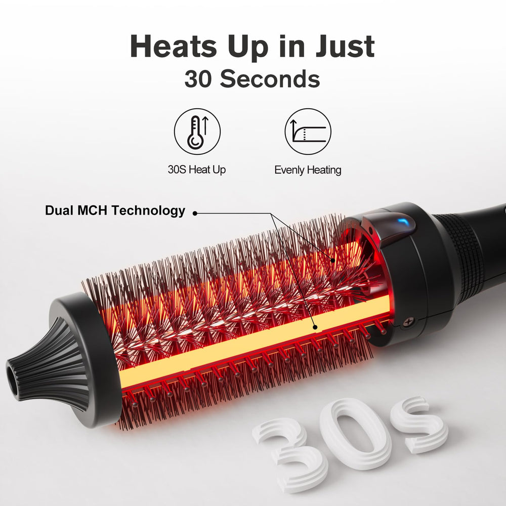 K&K Thermal Brush dual voltage US plug for travel convenience