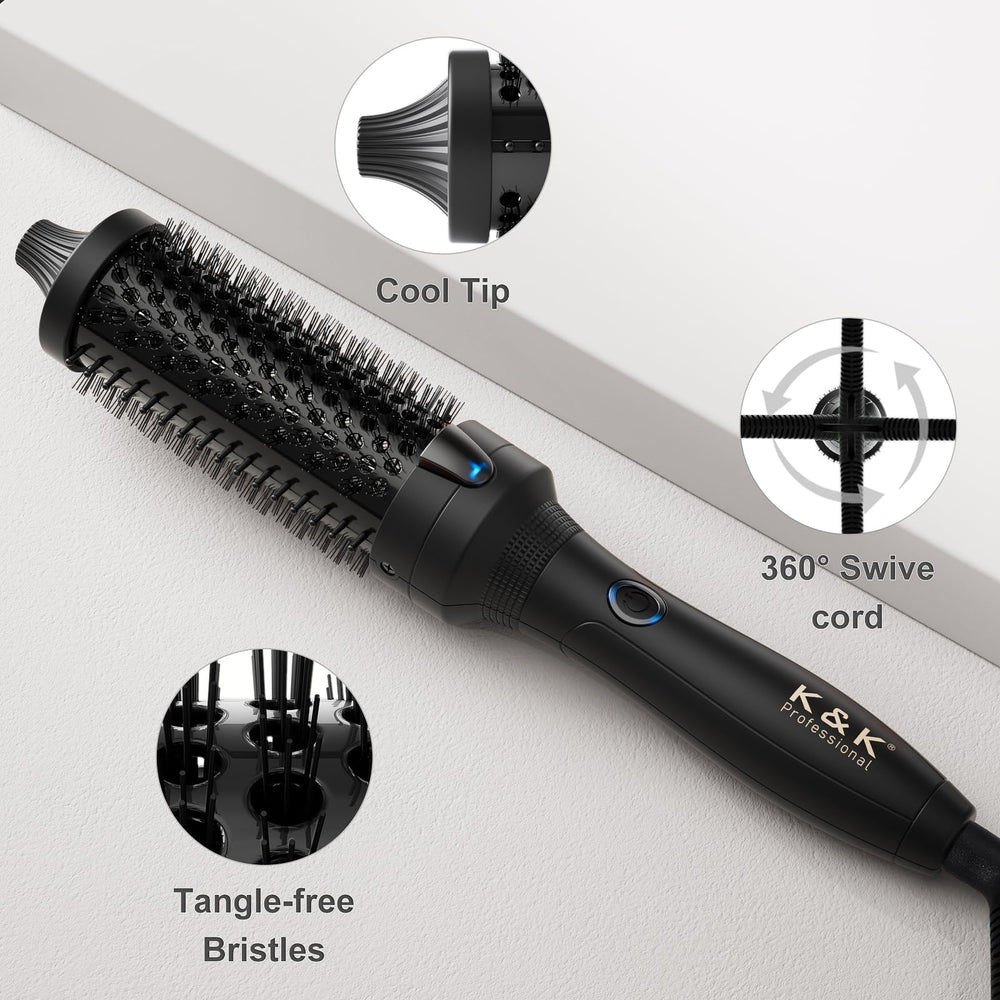 K&K Thermal Brush creates voluminous curls and glamorous waves