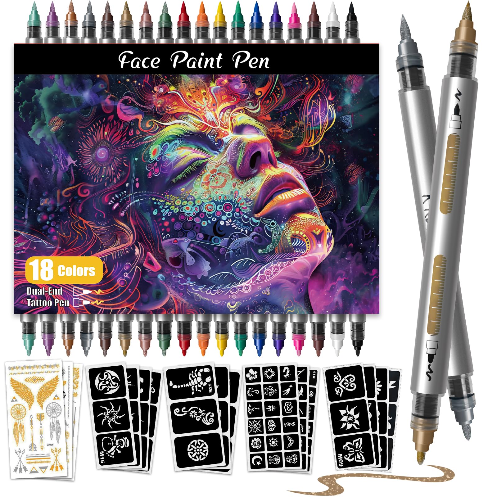K KERNOWO water-resistant dual-ended marker for precision lines and bold fills.