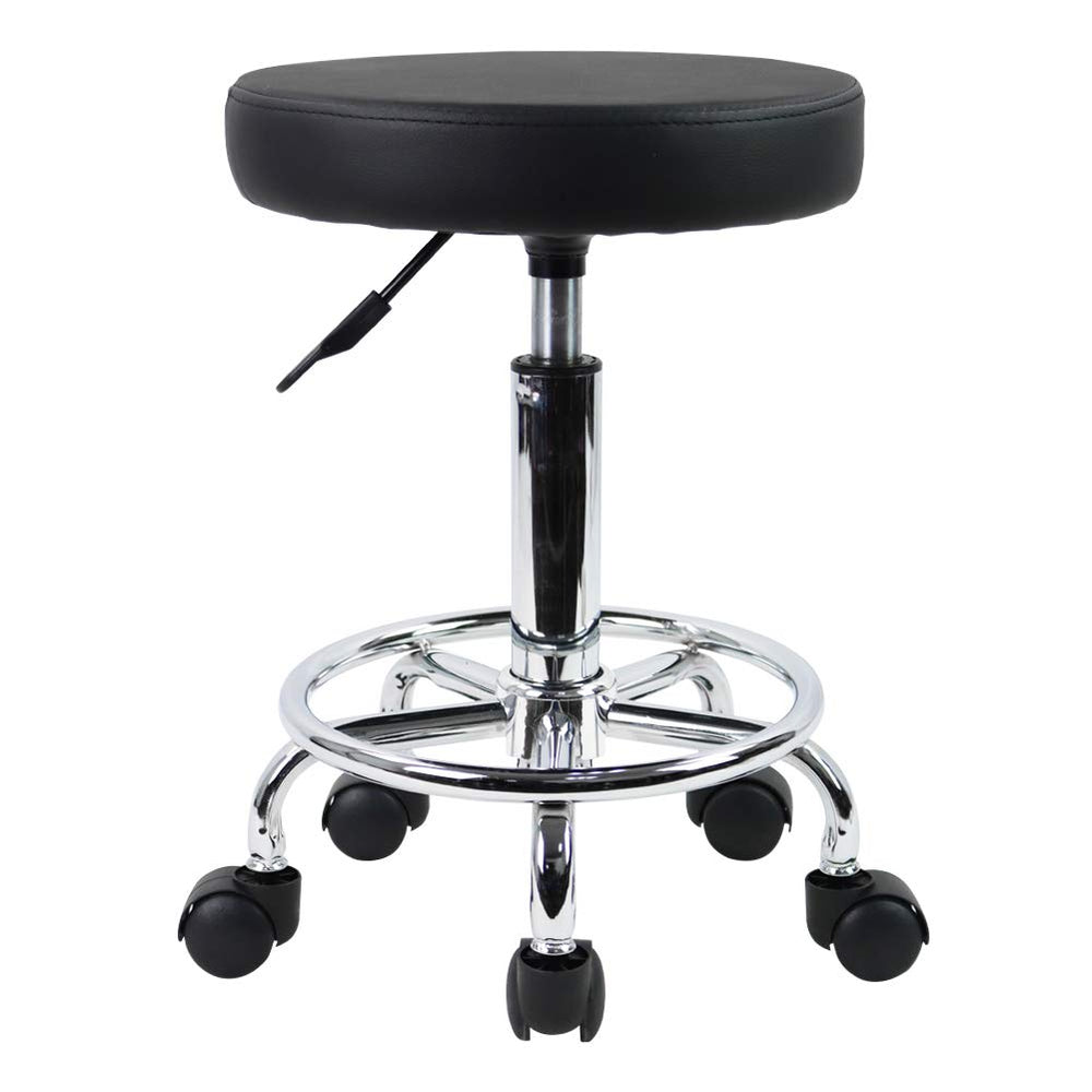 KKTONER stool seat closeup shows cushioned PU leather for long sessions