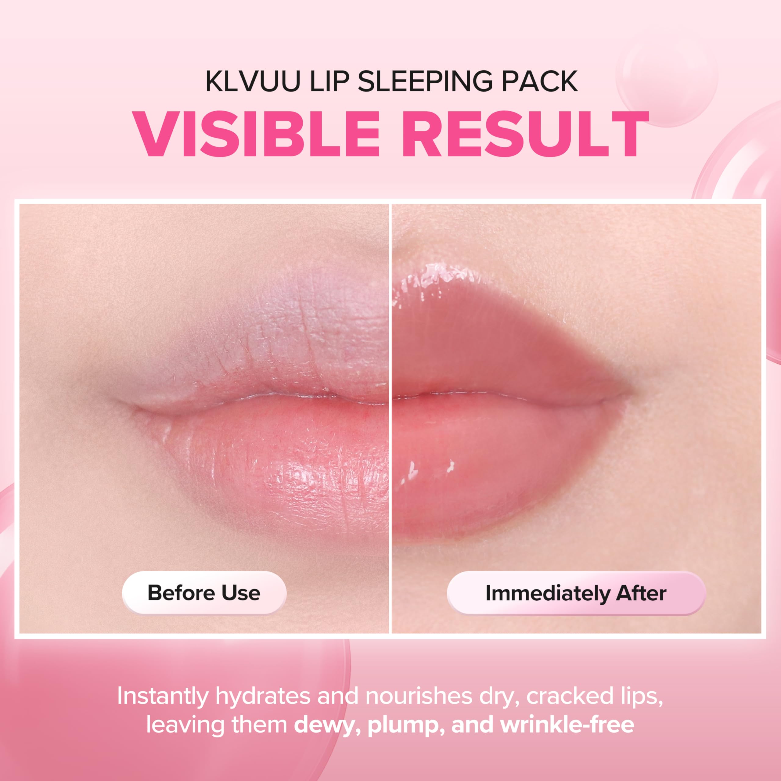 Klavuu Lip Mask Berry night ritual on lips