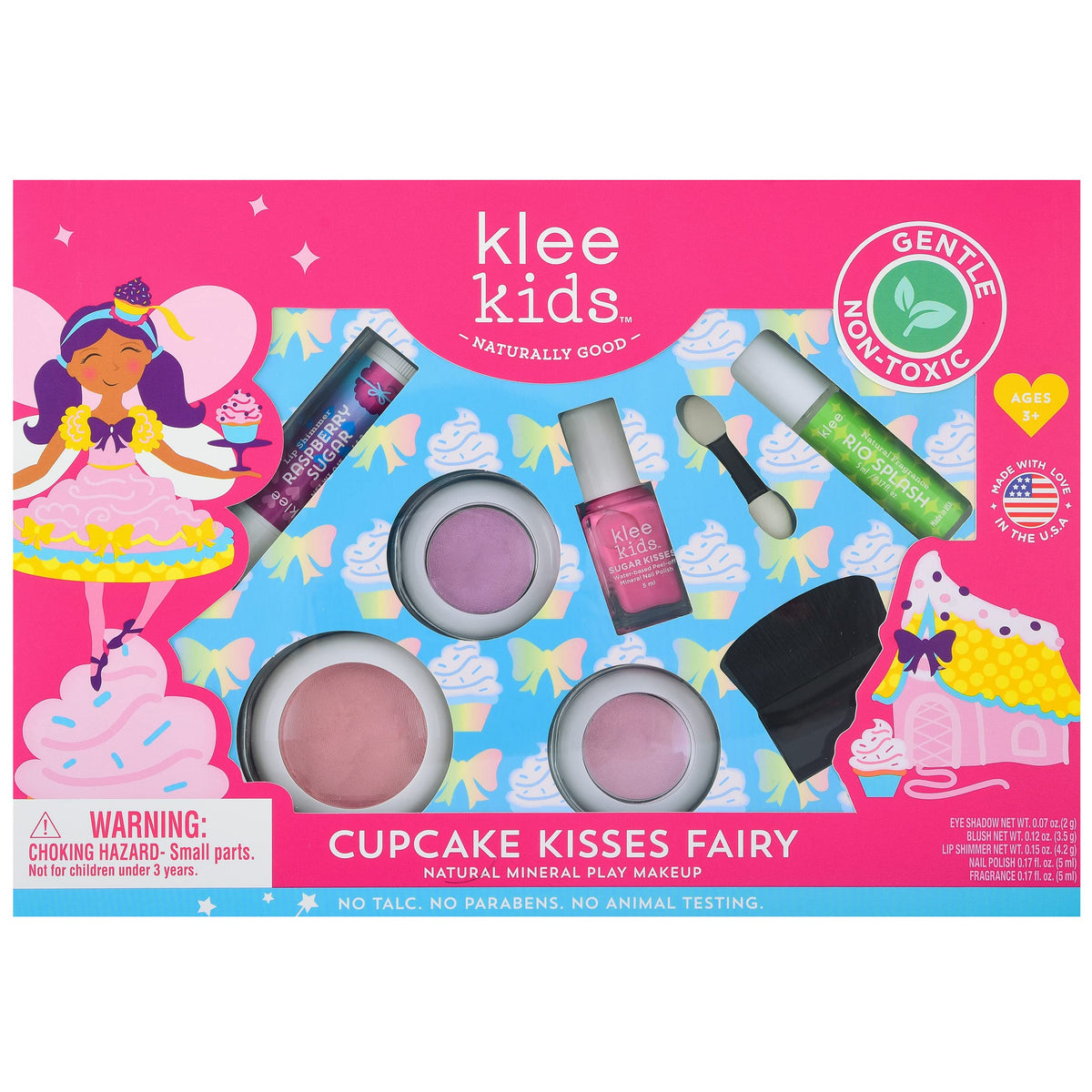 Klee Naturals Luna Star Deluxe kit front view shows safe mineral makeup for kids' pretend play.