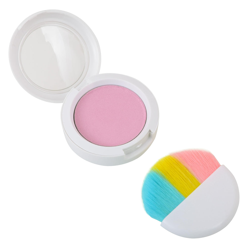 Klee Naturals Luna Star Kit Rainbow blush brush, colorful tool for soft, blendable cheeks.