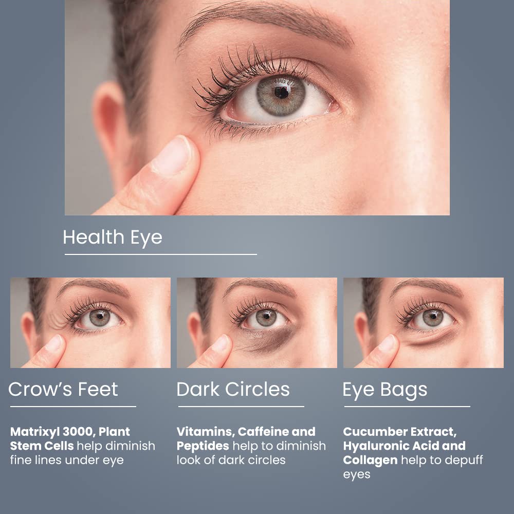 Under-eye application of Kleem Organics eye cream showing smooth skin prep