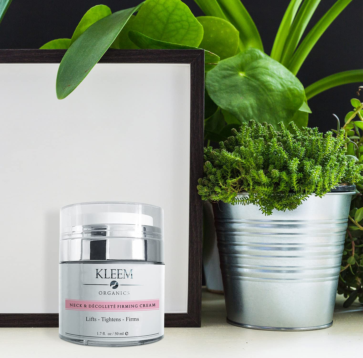 Kleem Organics neck firming cream results showing healthy glow on skin